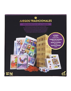 Foto 4 | Juegos 3 En 1 Lotería, Póker, Torre Madera Familiar