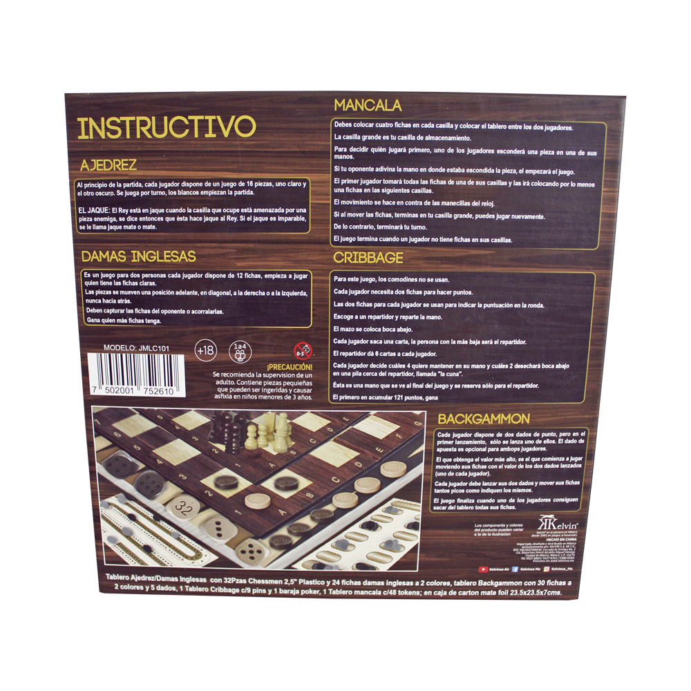Foto 6 pulgar | Juego KELVIN JMLC101 Ajedrez Internacional Inglés