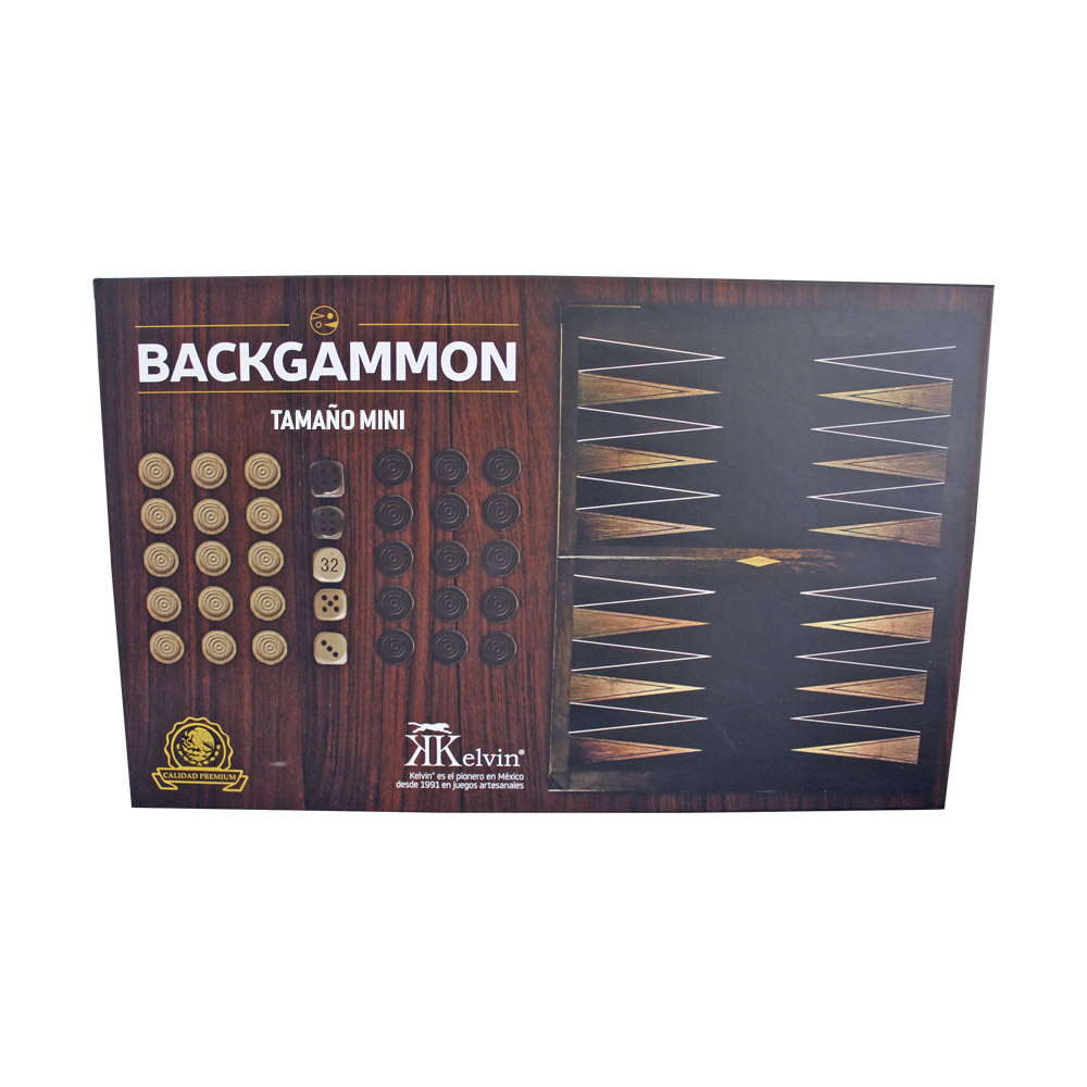 Foto 4 | Juego KELVIN JMLC116 Backgammon Caja de Cartón Foil Td Mini