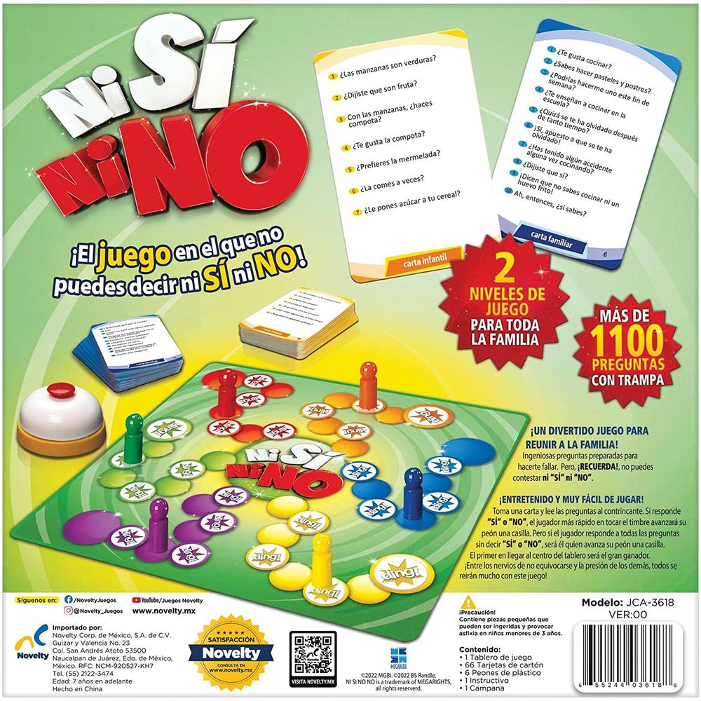 Foto 4 pulgar | Juego De Mesa Lion Novelty Ni Sí Ni No