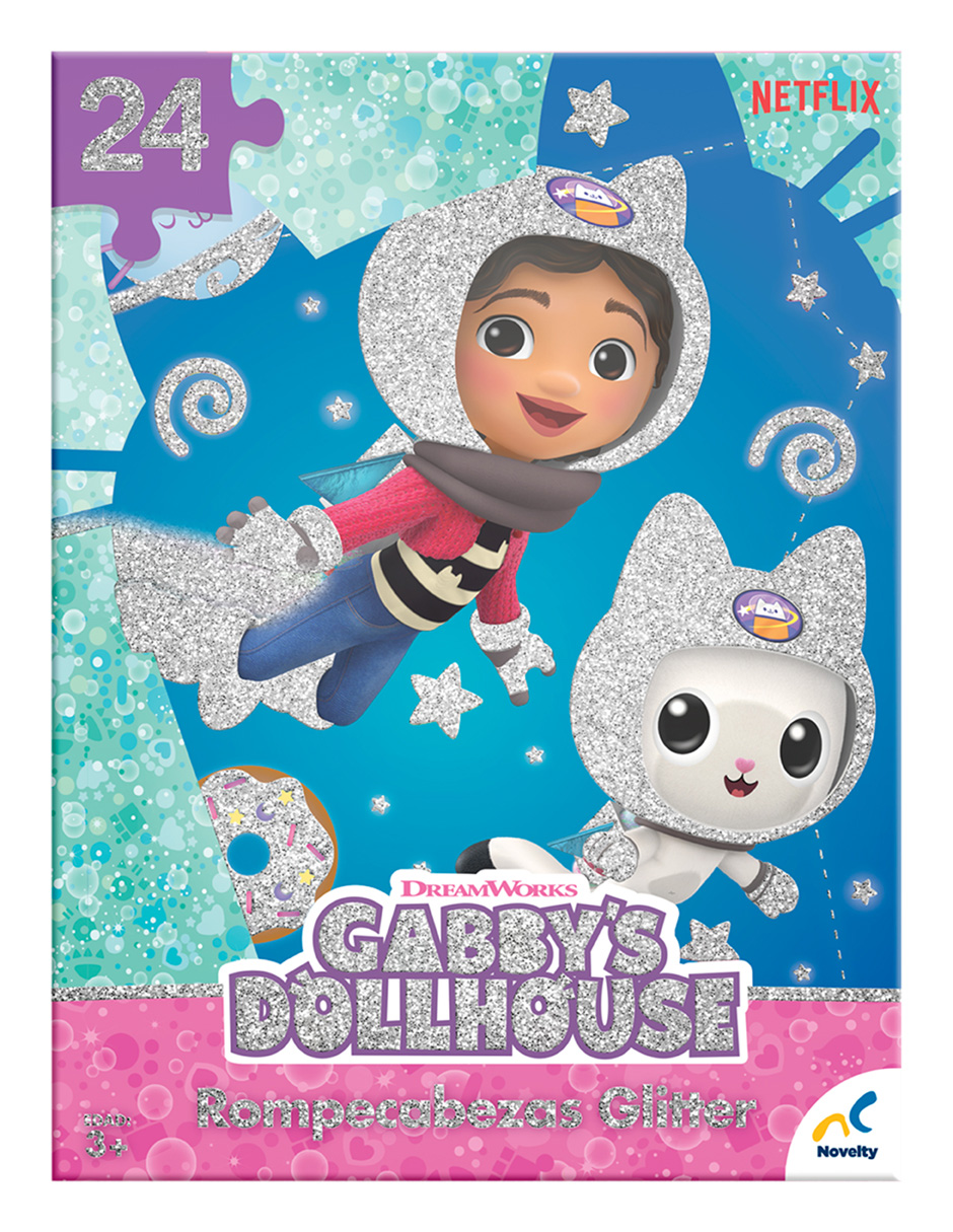 Foto 4 pulgar | Rompecabezas Especial Glitter Gabby´s Doll House 24qq Piezas Caja De Cartón