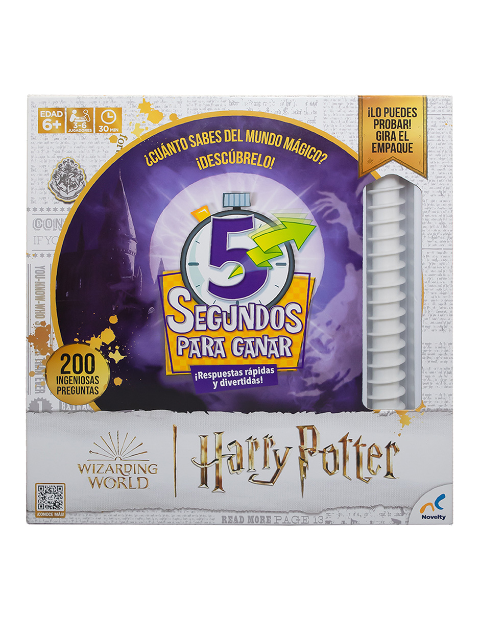 Foto 4 pulgar | Juego De Mesa En Familia 5 Segundos Para Ganar Harry Potter Caja De Carton