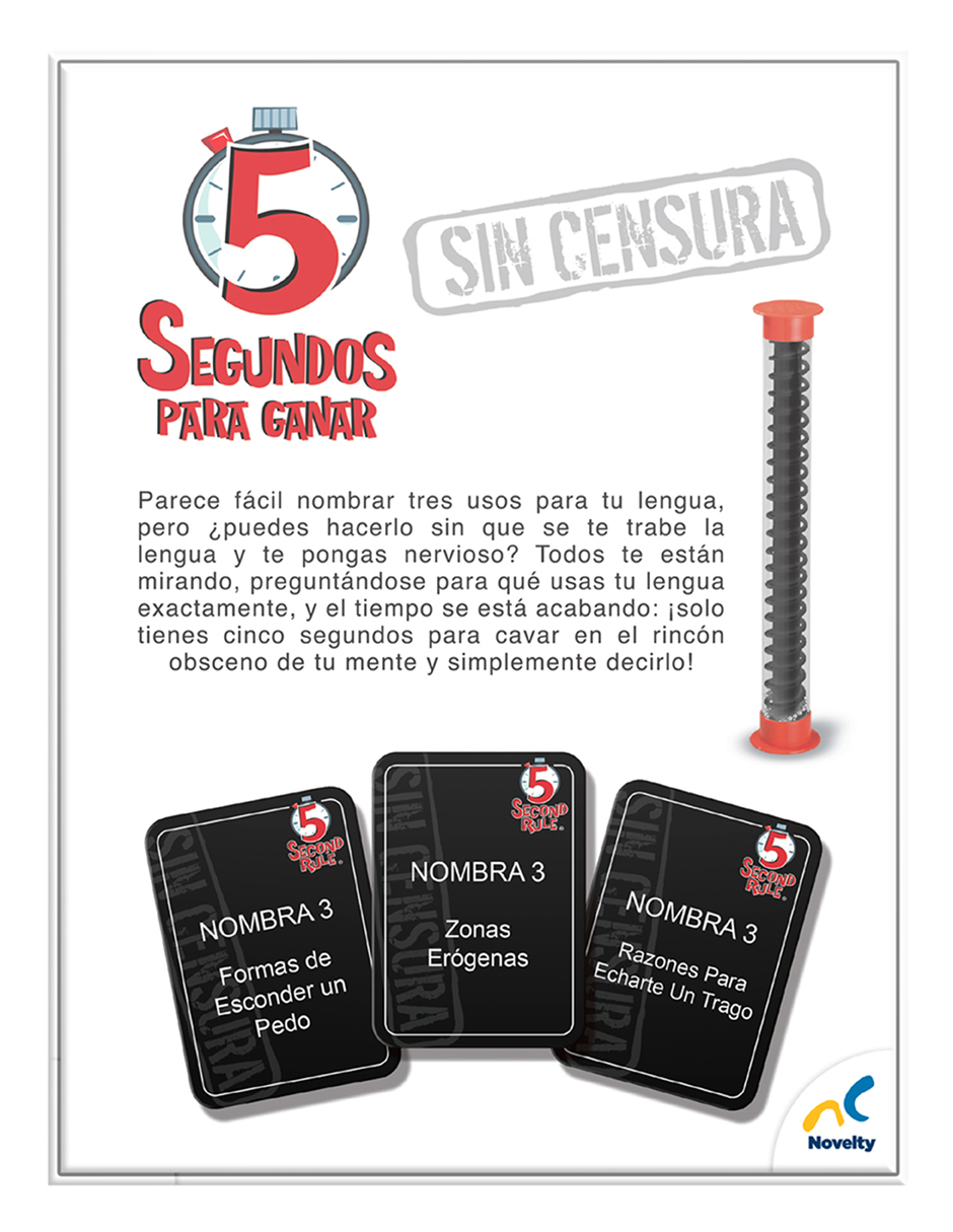 Foto 4 pulgar | Juego De Mesa 5 Segundos Para Ganar (sin Censura)  Caja De Carton