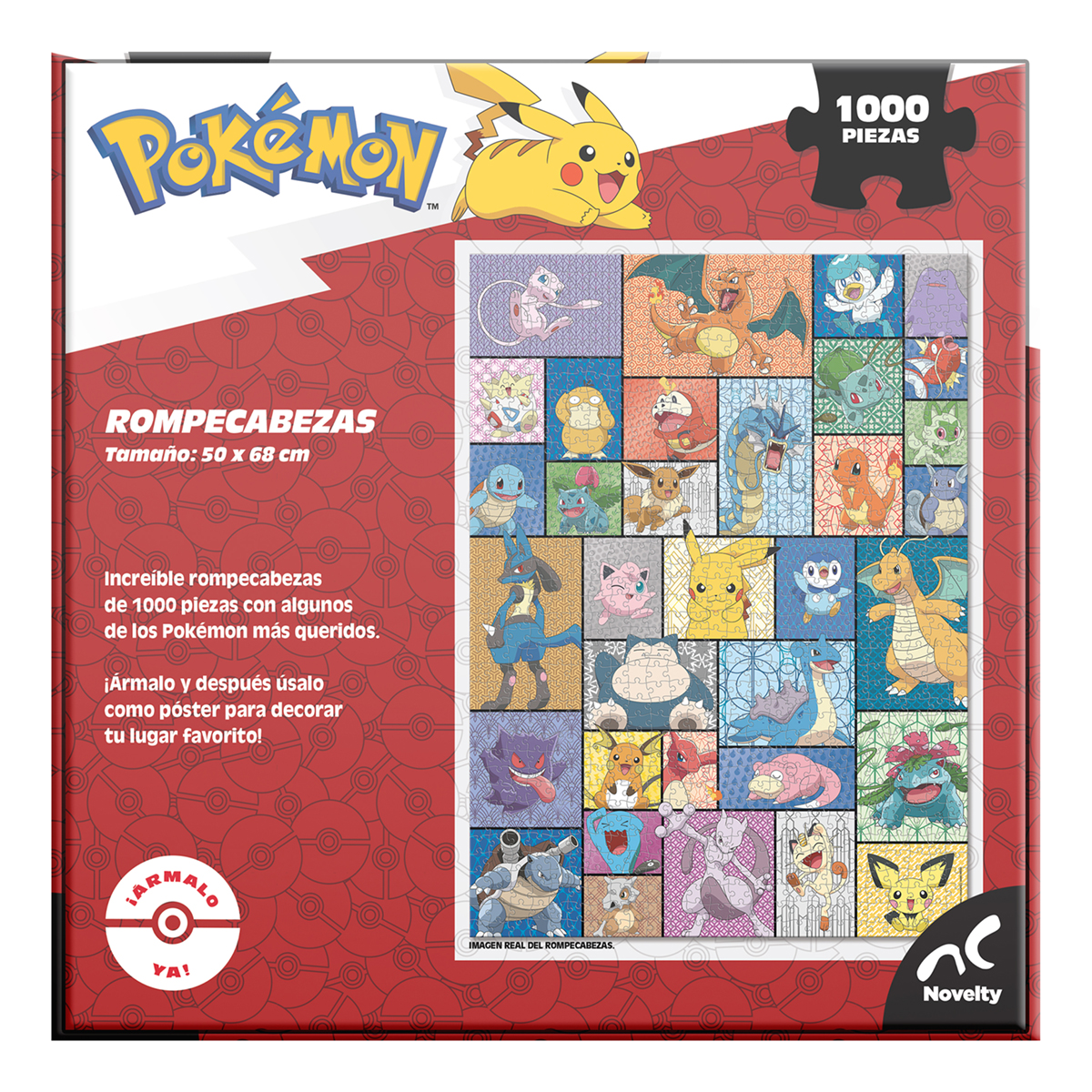 Foto 5 pulgar | Rompecabezas Coleccionable Pokemon 1000 Piezas Caja De Carton