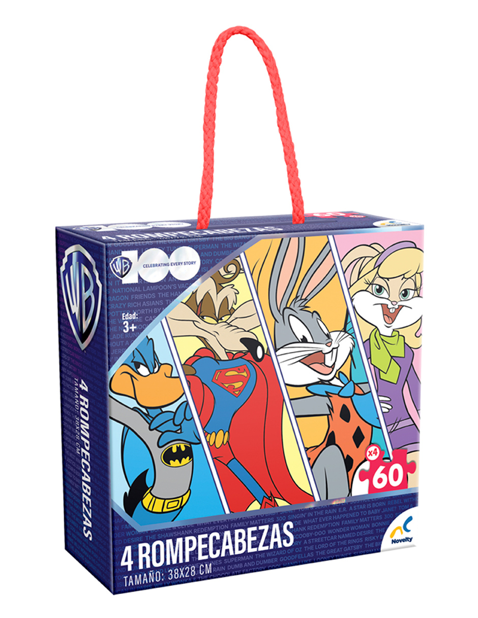 Foto 1 | Rompecabezas 4 En 1 Warner Th100, Caja De Carton