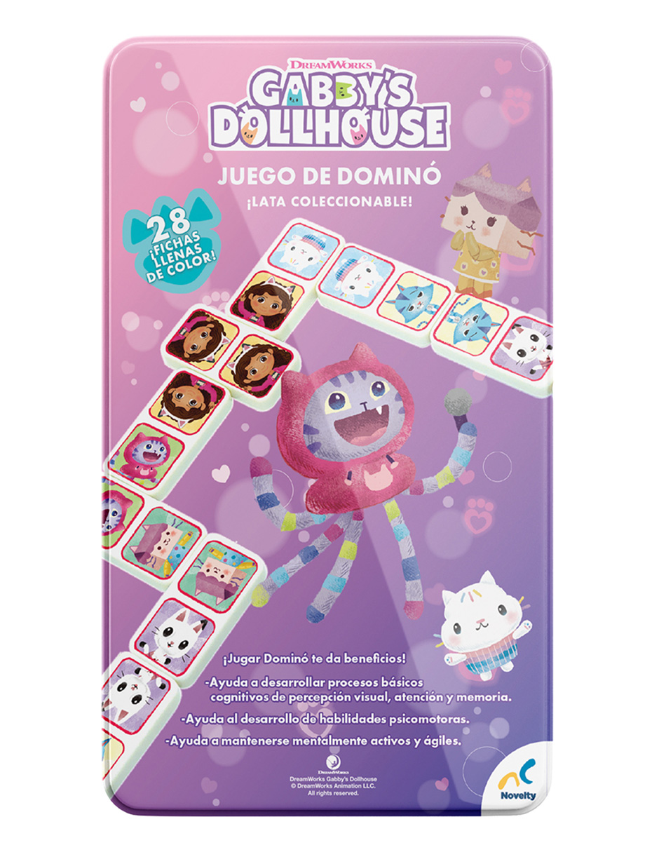 Foto 5 pulgar | Domino Gabby´s Doll House 28 Fichas Tin