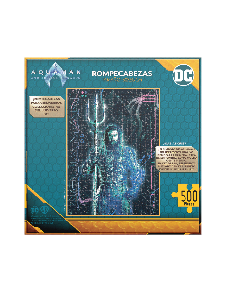 Foto 5 pulgar | Rompecabezas Coleccionable Aquaman 500 Piezas Caja Carton