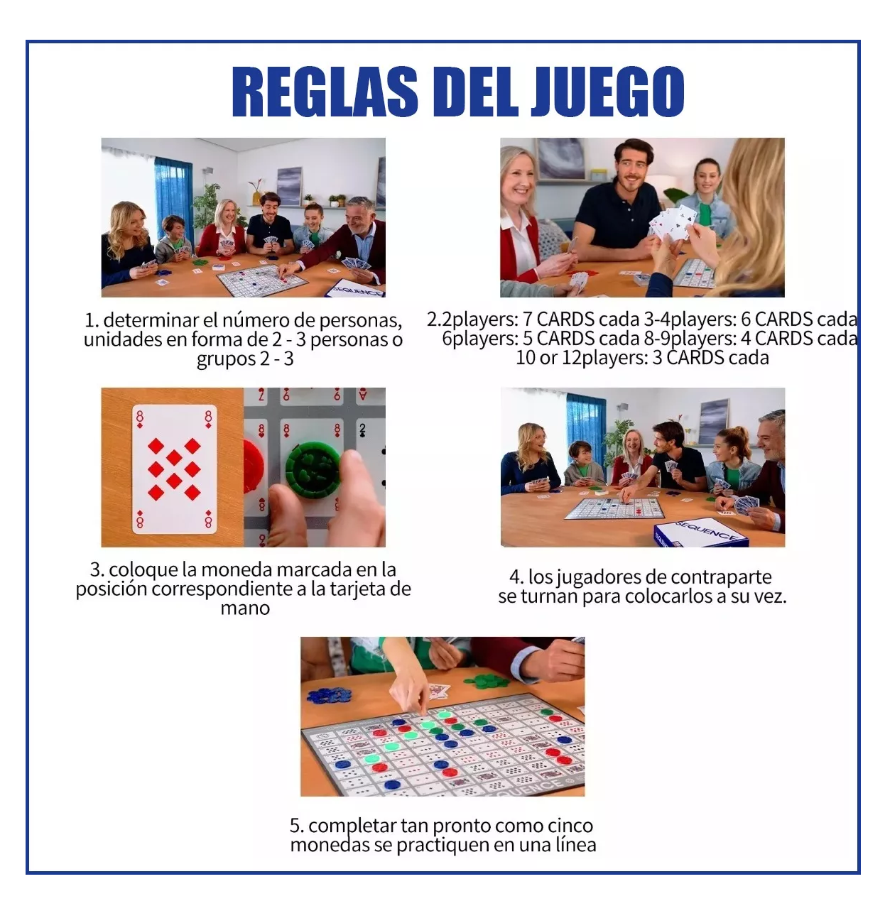 Foto 6 pulgar | Juego De Mesa Estrategia Familiar Juego Cartas 2-12 Jugadors, Gris