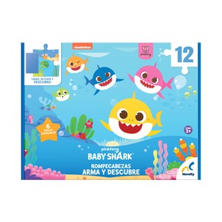 Foto 4 | Rompecabezas Infantil Arma Y Descubre 12 Piezas Babyshark Caja De Cartón