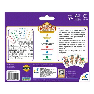 Foto 2 | Juego De Cartas Cinco Coronas Caja De Cartón