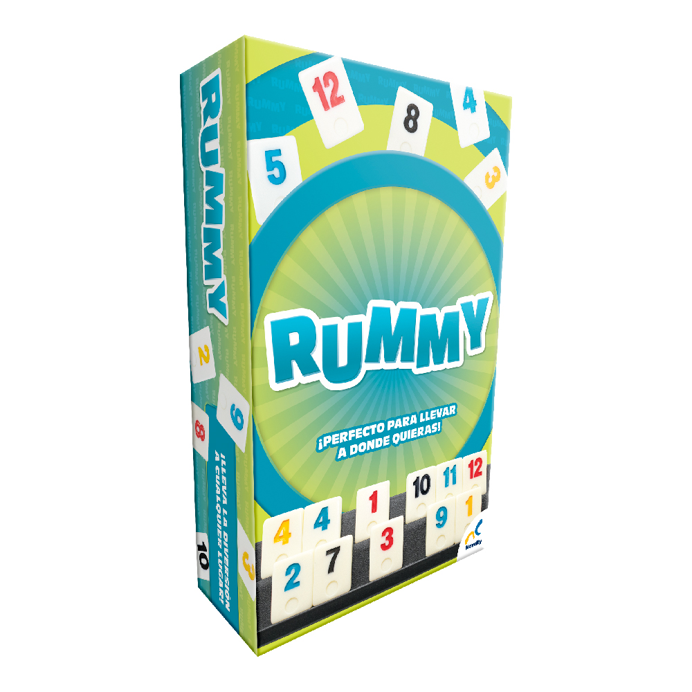 Foto 2 pulgar | Juego De Mesa Rummy De Viaje Caja De Cartón