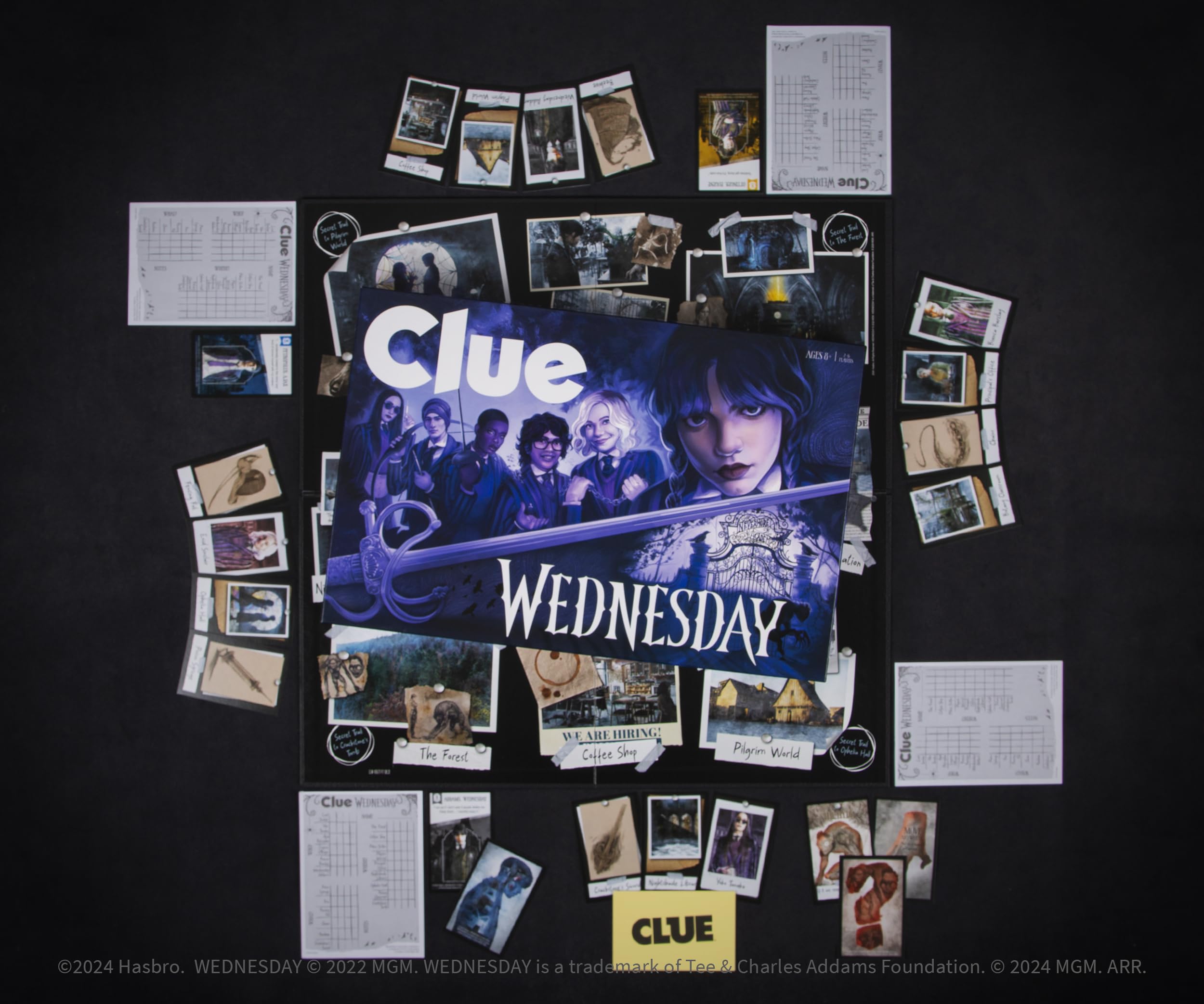 Foto 7 | Juego de Mesa Board Game Clue: Wednesday Serie Original de Netflix - Venta Internacional