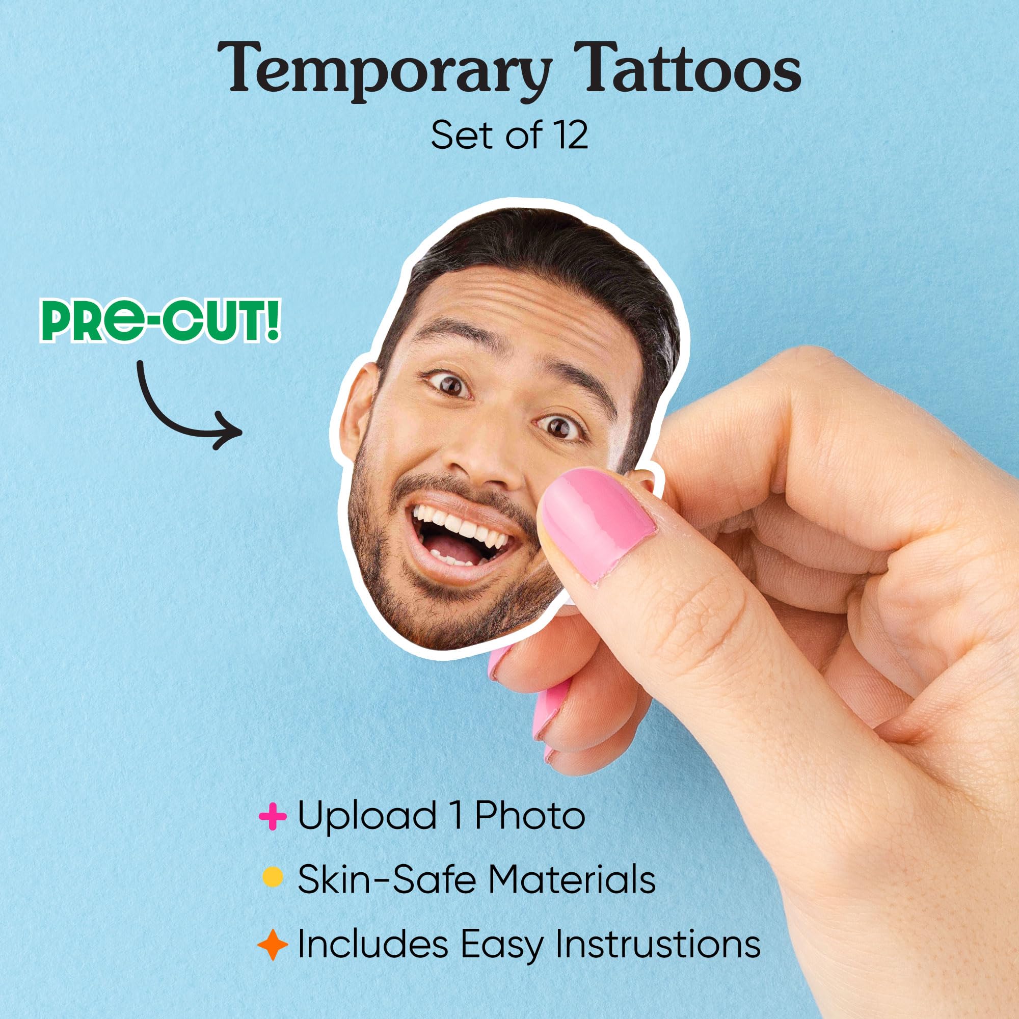 Foto 5 pulgar | Foto Personalizada De Tatuajes Temporales Big Dot Of Happiness X12 - Venta Internacional.