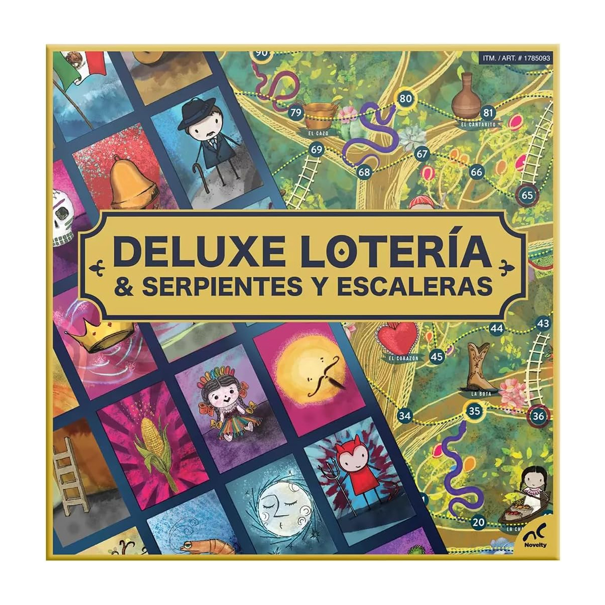 Juego de Mesa Novelty Deluxe Lotería Serpientes y Escaleras