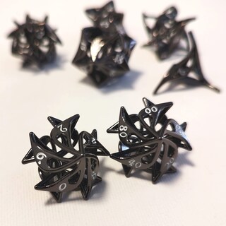 Foto 7 | Set De Dados De Metal Dnd Para Juegos De Mesa Con Funda Para Dados - Venta Internacional.