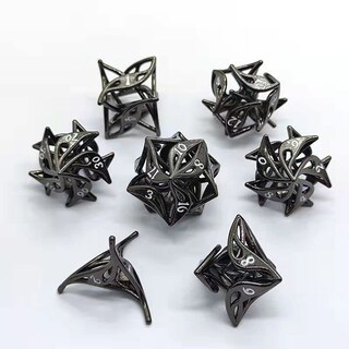 Foto 1 | Set De Dados De Metal Dnd Para Juegos De Mesa Con Funda Para Dados - Venta Internacional.