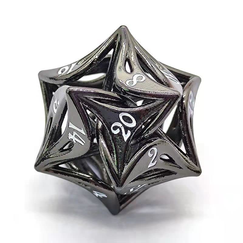 Foto 3 pulgar | Set De Dados De Metal Dnd Para Juegos De Mesa Con Funda Para Dados - Venta Internacional.