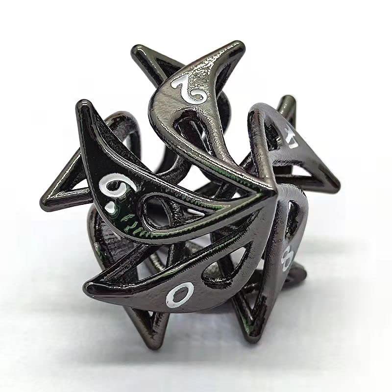 Foto 6 pulgar | Set De Dados De Metal Dnd Para Juegos De Mesa Con Funda Para Dados - Venta Internacional.