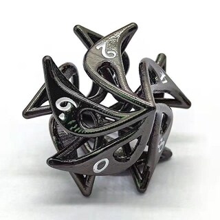 Foto 5 | Set De Dados De Metal Dnd Para Juegos De Mesa Con Funda Para Dados - Venta Internacional.