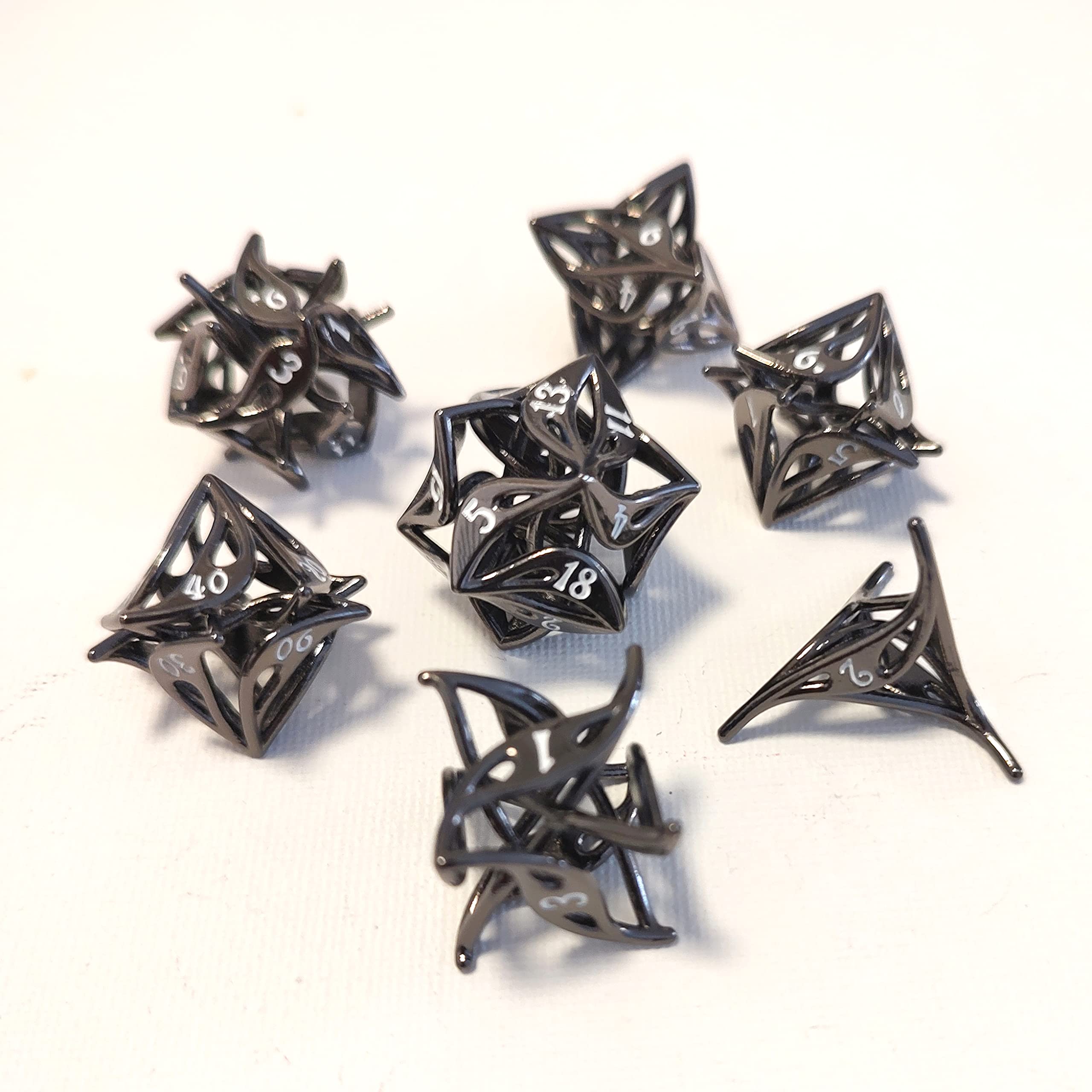 Foto 7 pulgar | Set De Dados De Metal Dnd Para Juegos De Mesa Con Funda Para Dados - Venta Internacional.