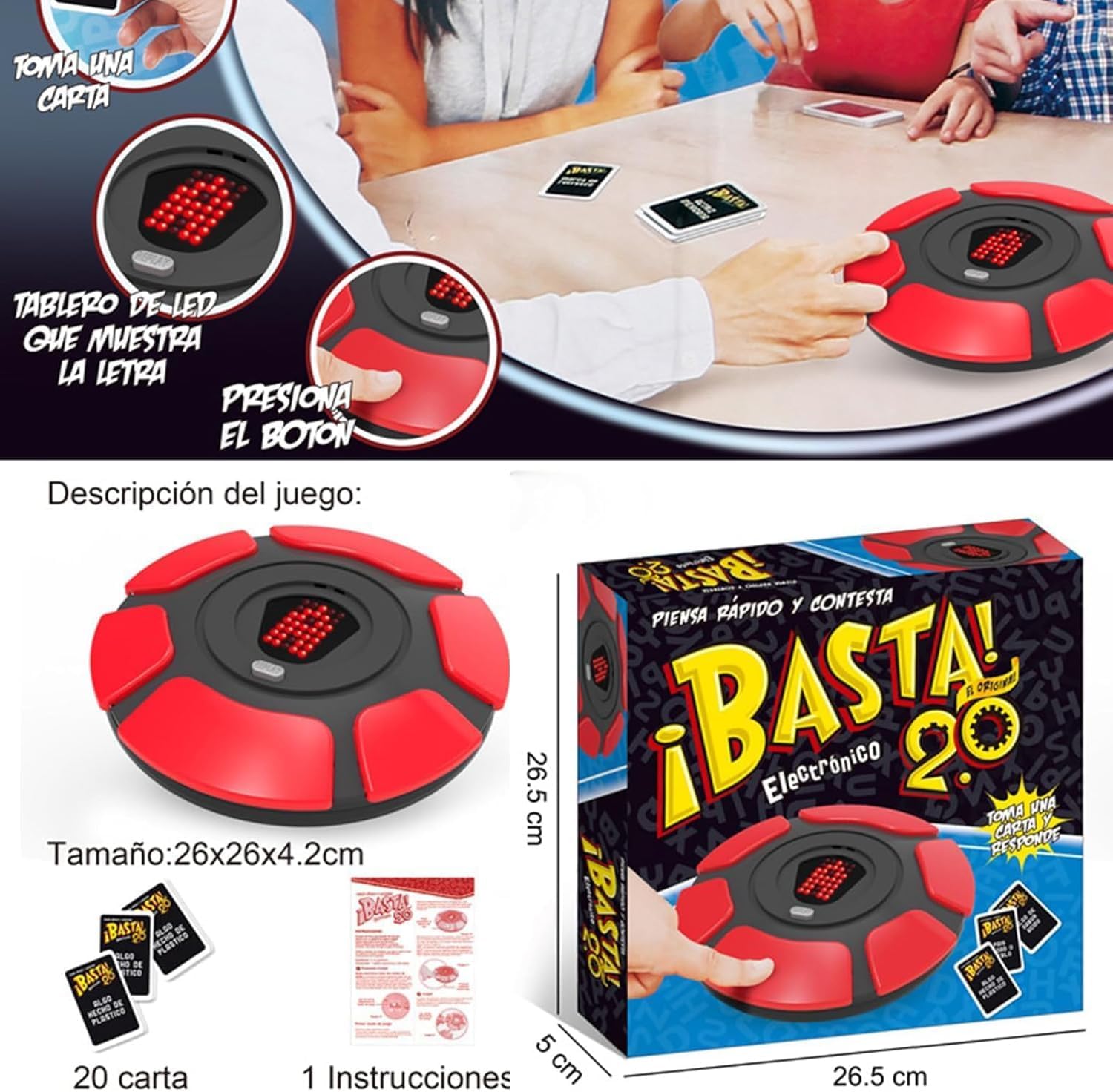 Foto 6 pulgar | Juego de Mesa Electronico Basta 2.0
