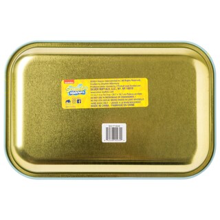 Foto 2 | Bandeja De Hojalata Plateada Con Forma De Búfalo, Bob Esponja, Weird Don't Care, 28,7 X 18,8 Cm - Venta Internacional.