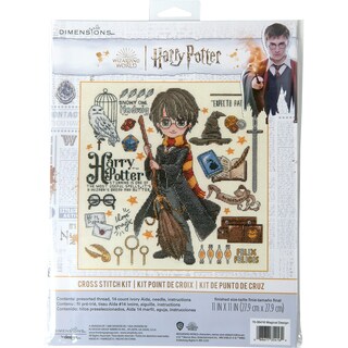 Foto 1 | Dimensiones Del Kit De Punto De Cruz, Diseño Mágico De Harry Potter - Venta Internacional.