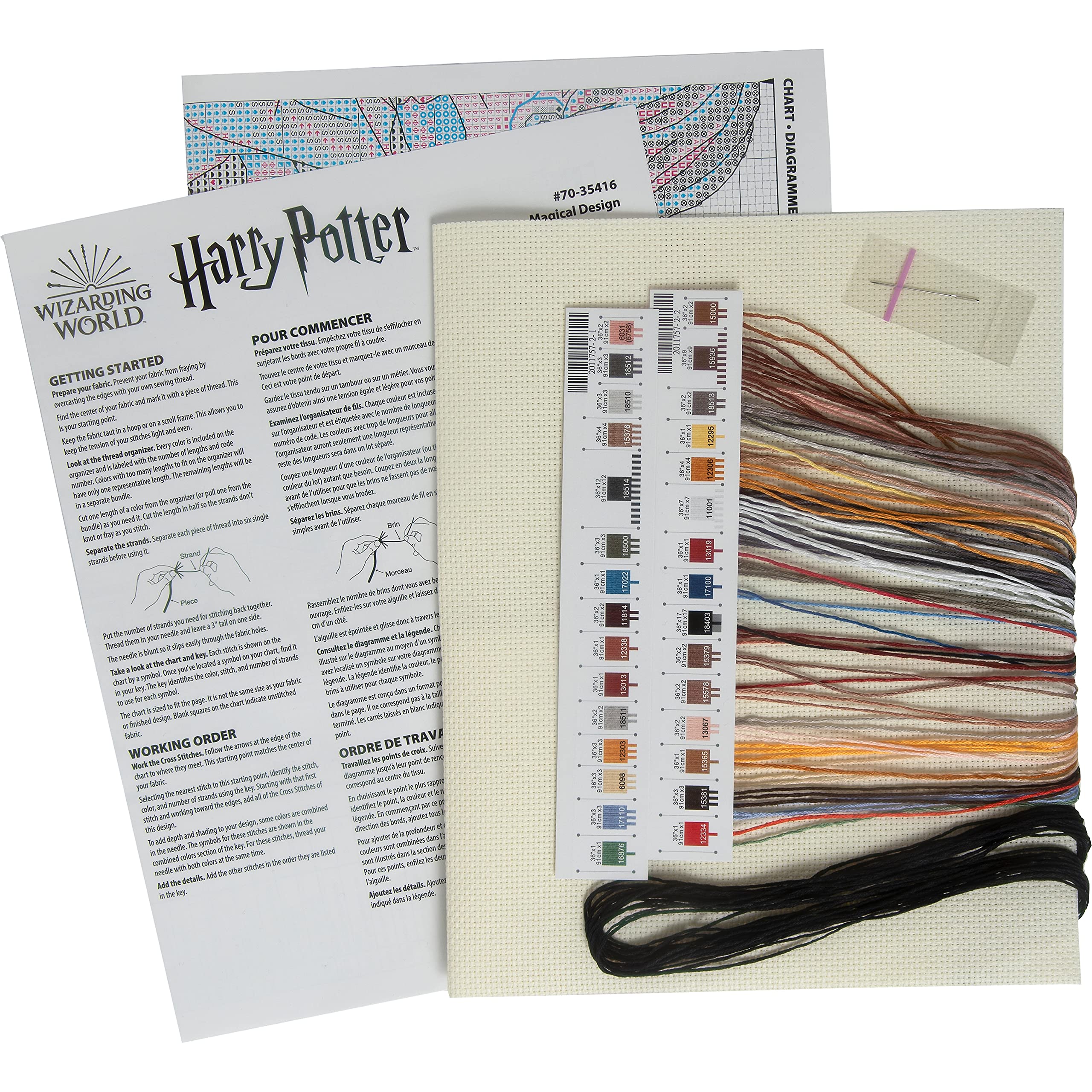Foto 4 pulgar | Dimensiones Del Kit De Punto De Cruz, Diseño Mágico De Harry Potter - Venta Internacional.