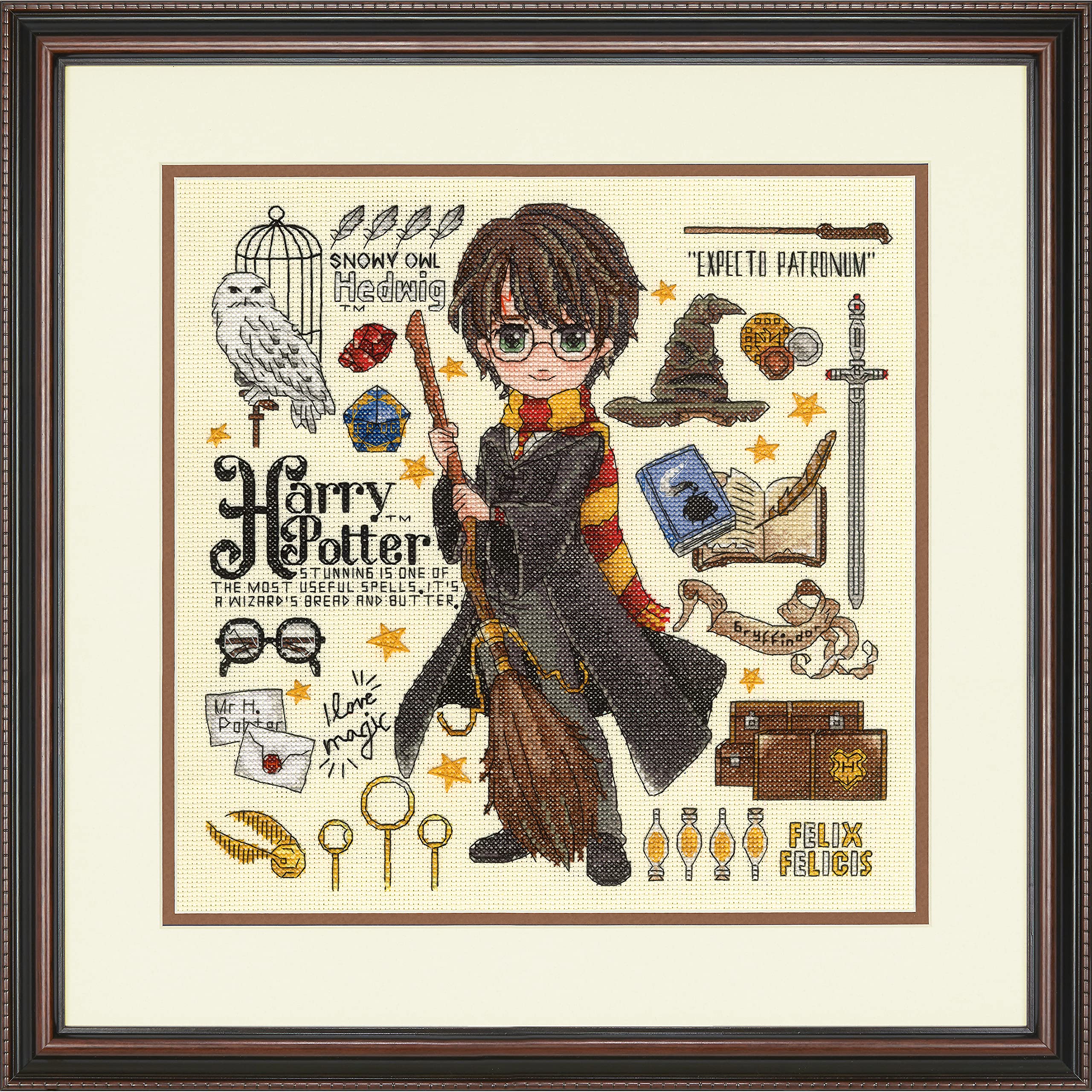 Foto 6 pulgar | Dimensiones Del Kit De Punto De Cruz, Diseño Mágico De Harry Potter - Venta Internacional.