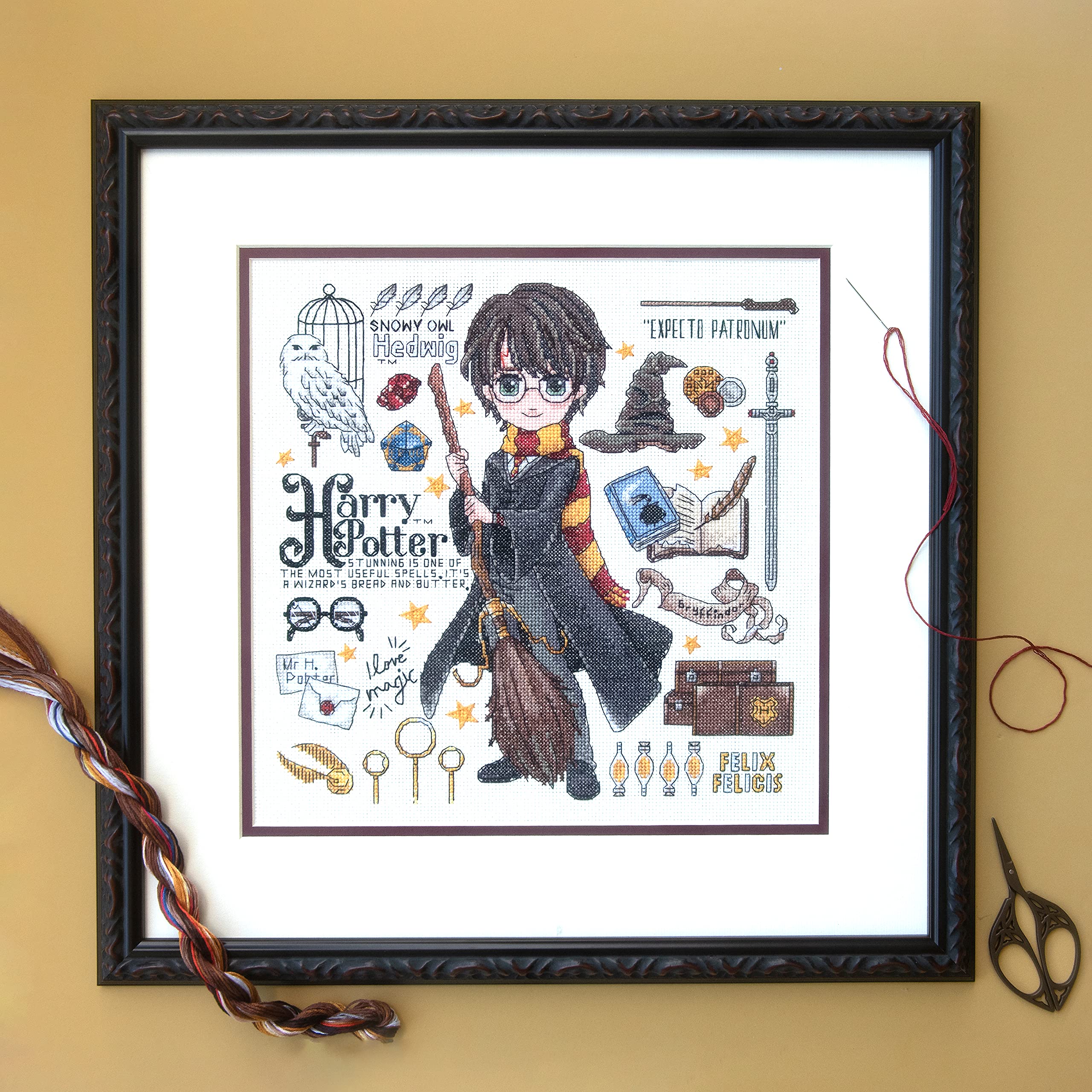 Foto 7 pulgar | Dimensiones Del Kit De Punto De Cruz, Diseño Mágico De Harry Potter - Venta Internacional.