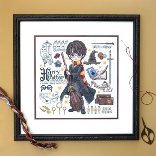 Foto 6 | Dimensiones Del Kit De Punto De Cruz, Diseño Mágico De Harry Potter - Venta Internacional.