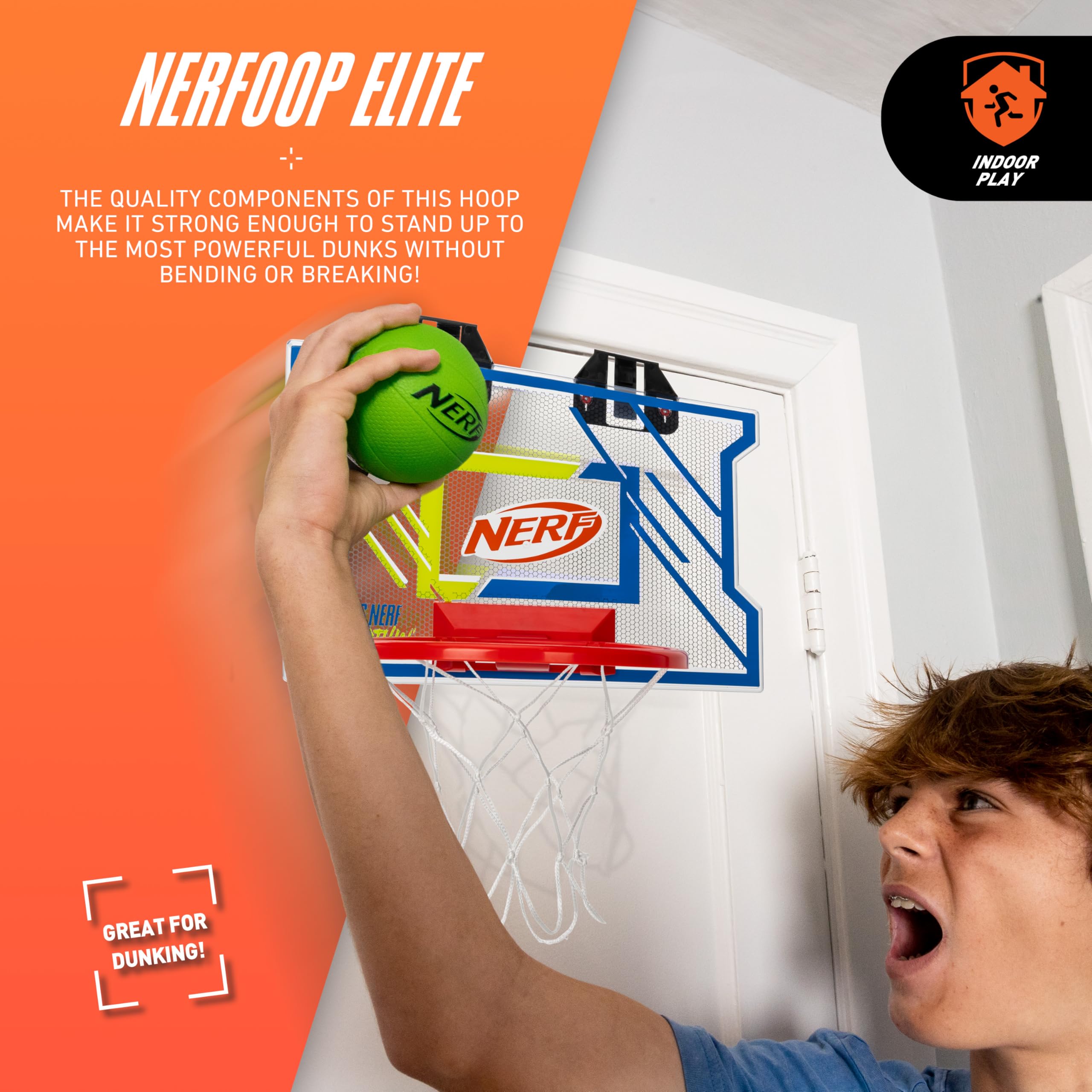 Foto 4 pulgar | Set De Aros De Baloncesto Franklin Sports Nerfoop Elite Con Pelota - Venta Internacional.