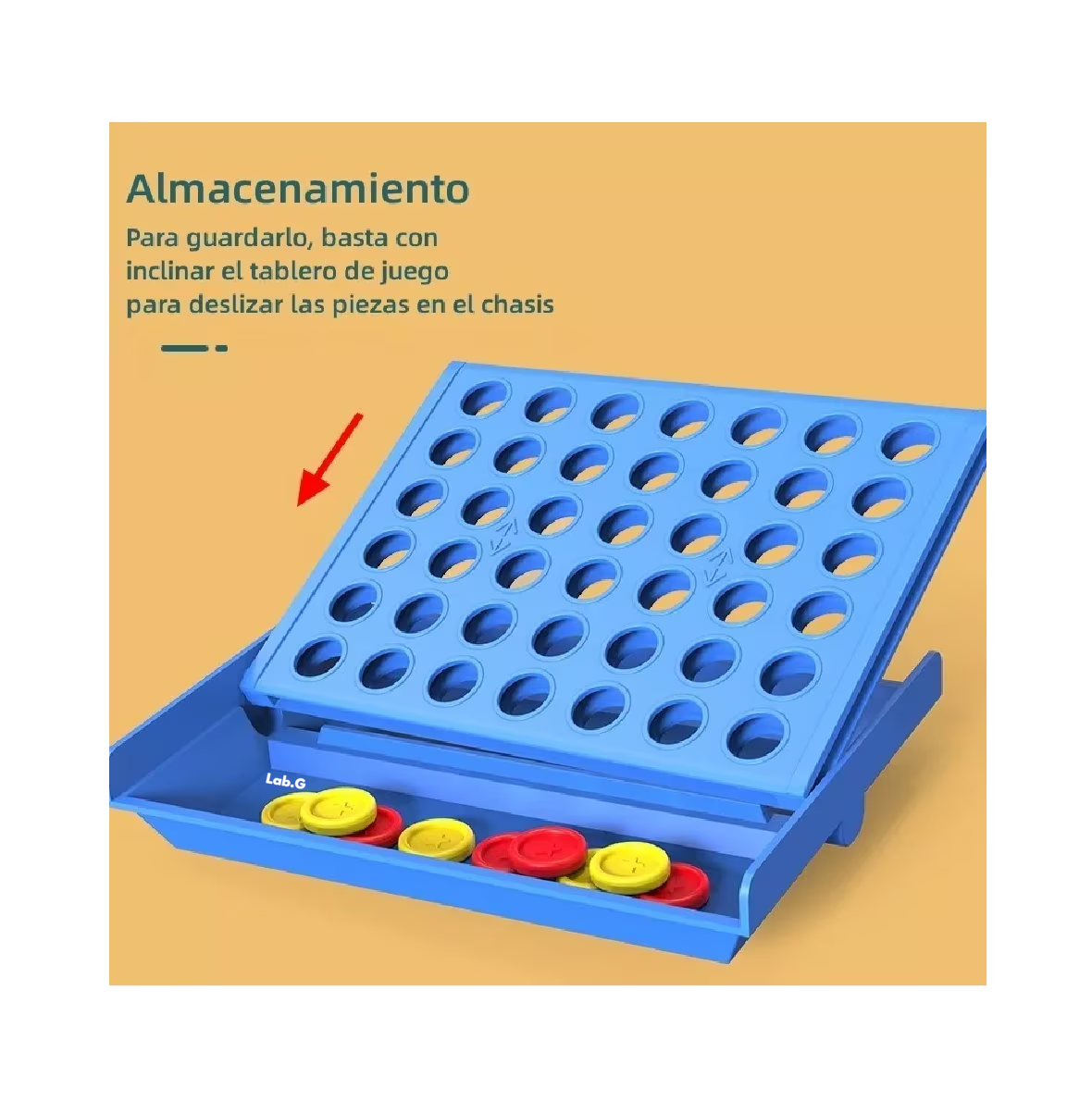 Foto 4 pulgar | Juguetes Educativos Lab.g Para Niños Juego Mesa Plegable Azul