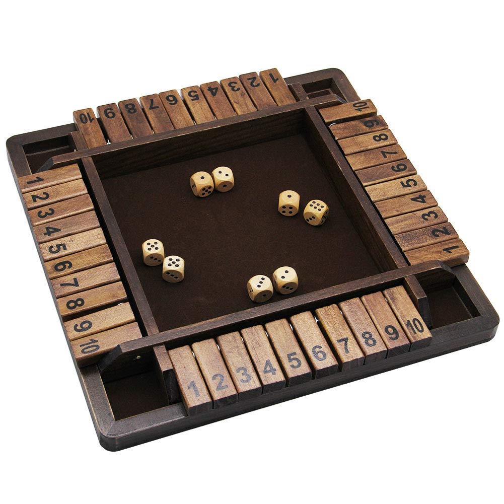 Foto 2 pulgar | Juego de Mesa Juegoal Shut The Box para 4 Jugadores de Madera 30 cm - Venta Internacional