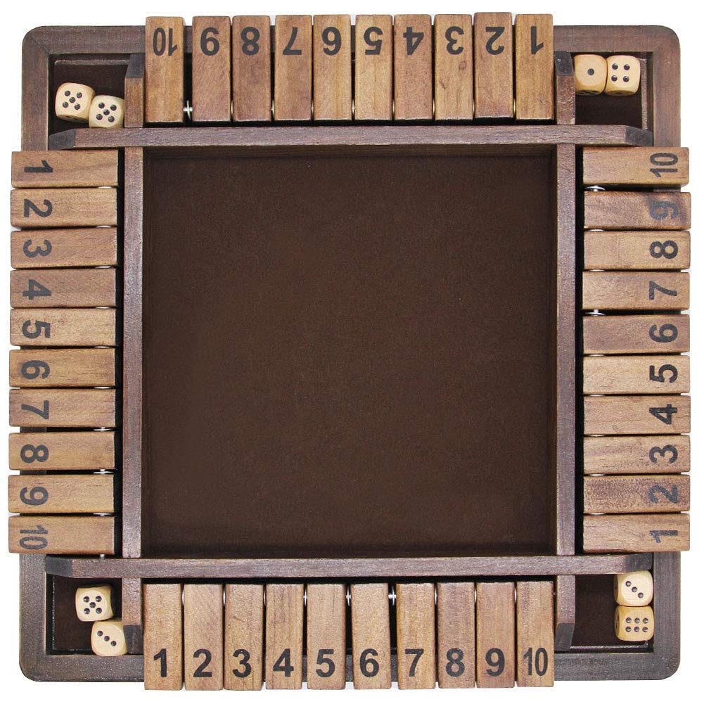 Foto 3 pulgar | Juego de Mesa Juegoal Shut The Box para 4 Jugadores de Madera 30 cm - Venta Internacional
