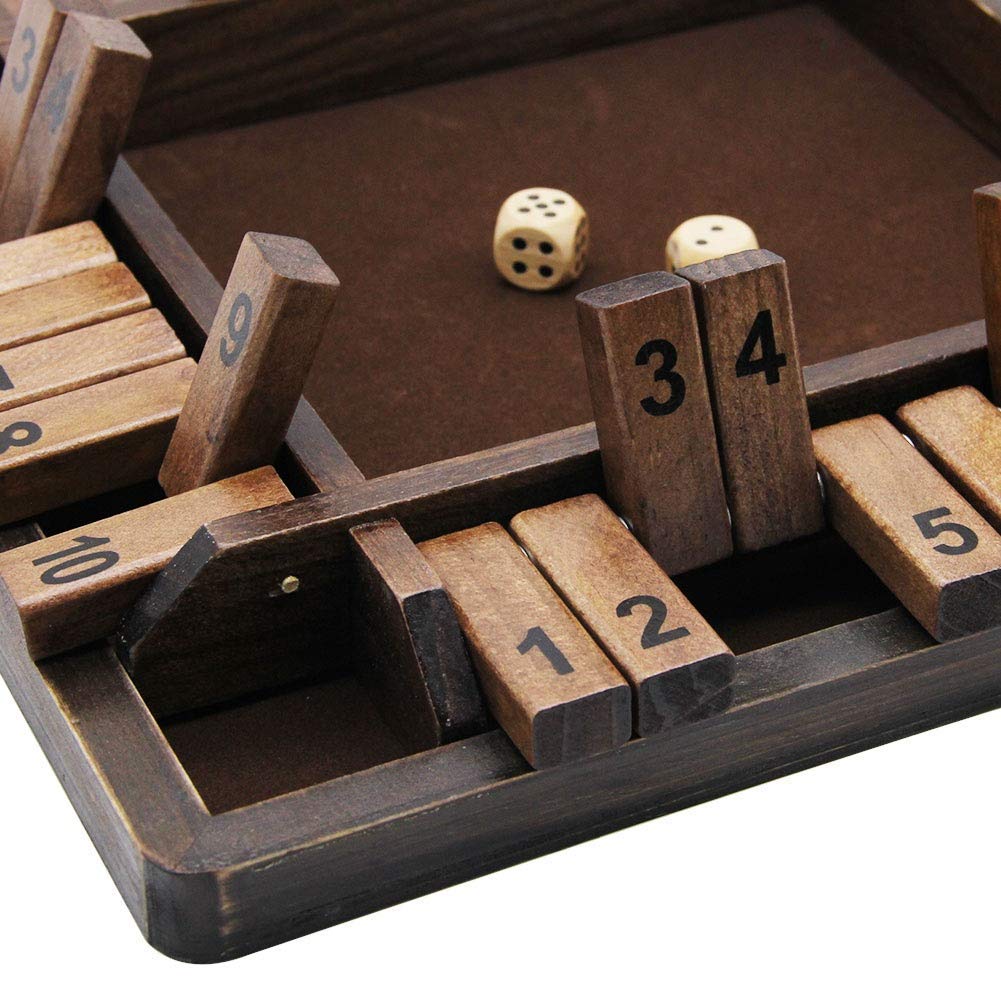 Foto 3 | Juego de Mesa Juegoal Shut The Box para 4 Jugadores de Madera 30 cm - Venta Internacional