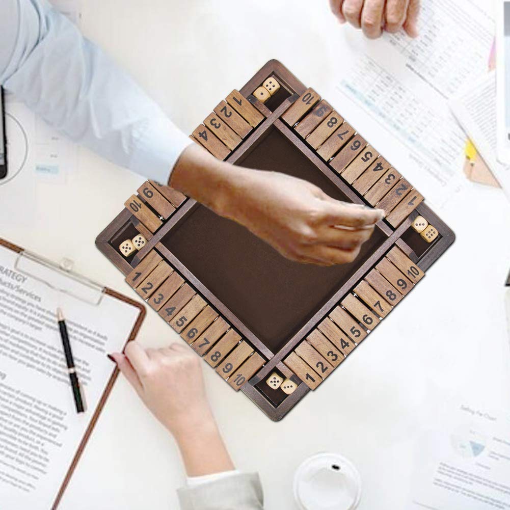Foto 7 pulgar | Juego de Mesa Juegoal Shut The Box para 4 Jugadores de Madera 30 cm - Venta Internacional