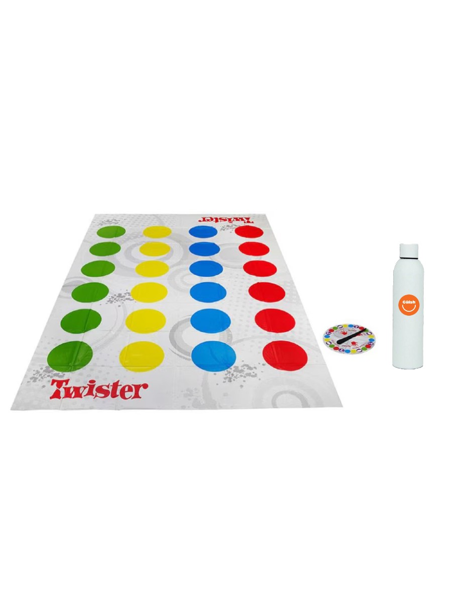 Foto 2 pulgar | Juego De Mesa Twister Hasbro + Termo De Regalo Güish