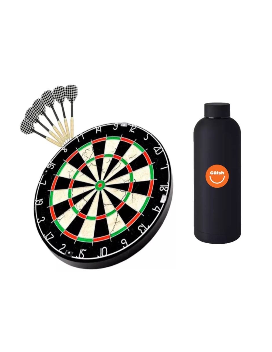 Tiro Al Blanco Juego Dardos + Termo De Regalo Güish