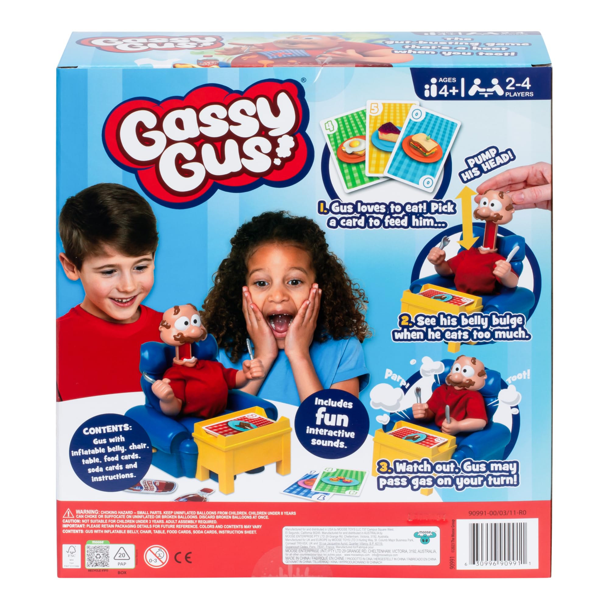 Foto 4 pulgar | Juego Moose Gassy Gus Interactive Gut-busting 2-4 Jugadores 4+ - Venta Internacional.