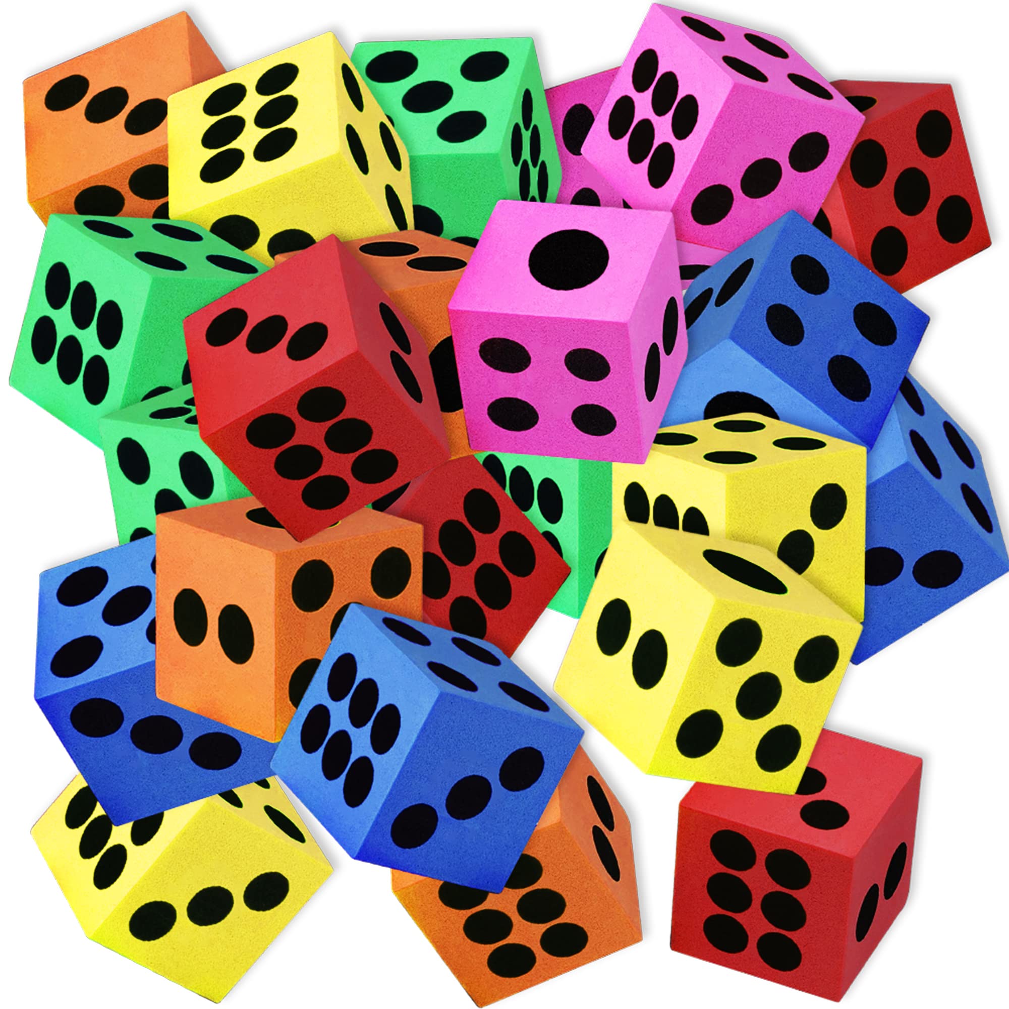 Foto 2 pulgar | Juego De Dados De Espuma Artcreativity Colored De 3,8 Cm, Paquete De 24 Niños - Venta Internacional.