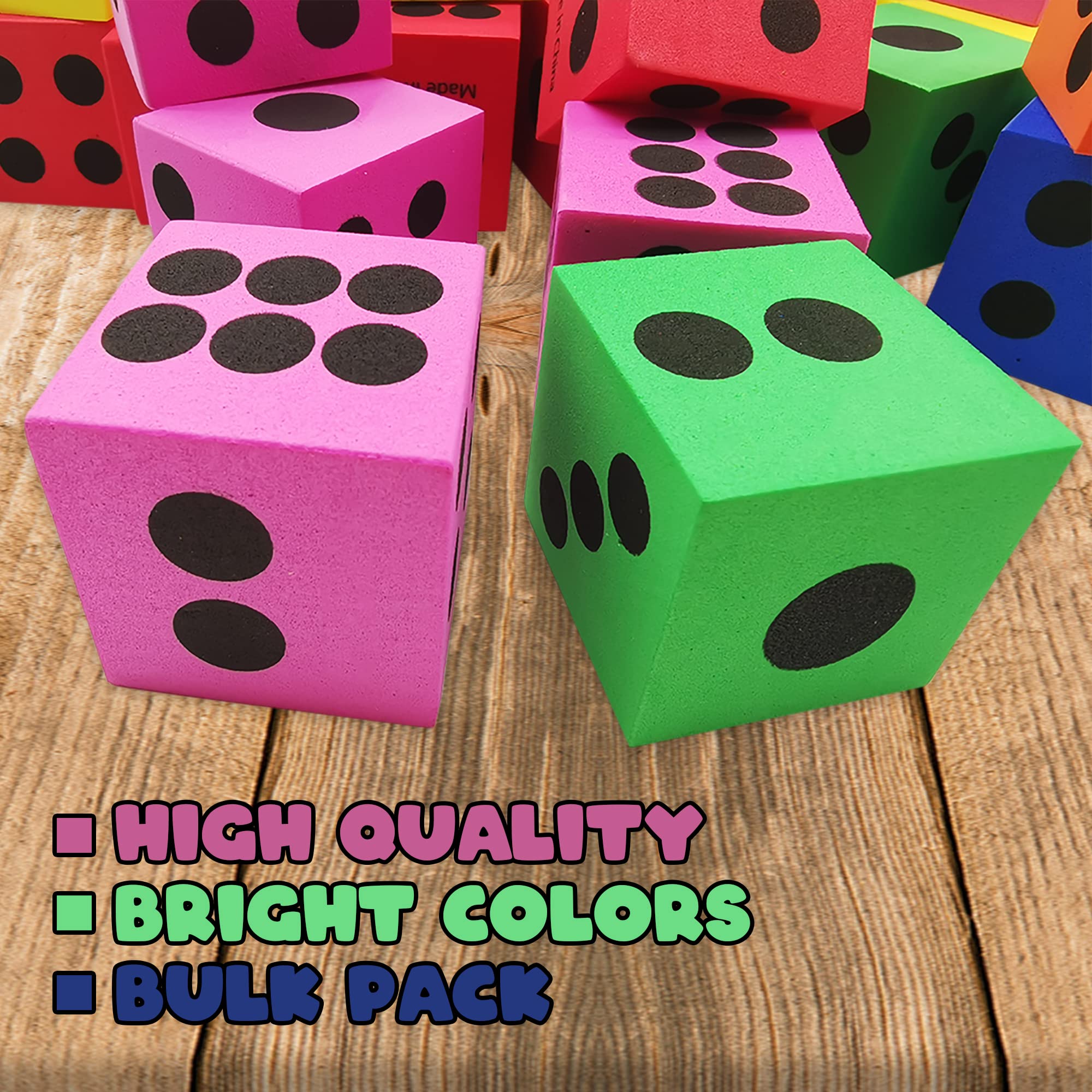 Foto 5 pulgar | Juego De Dados De Espuma Artcreativity Colored De 3,8 Cm, Paquete De 24 Niños - Venta Internacional.