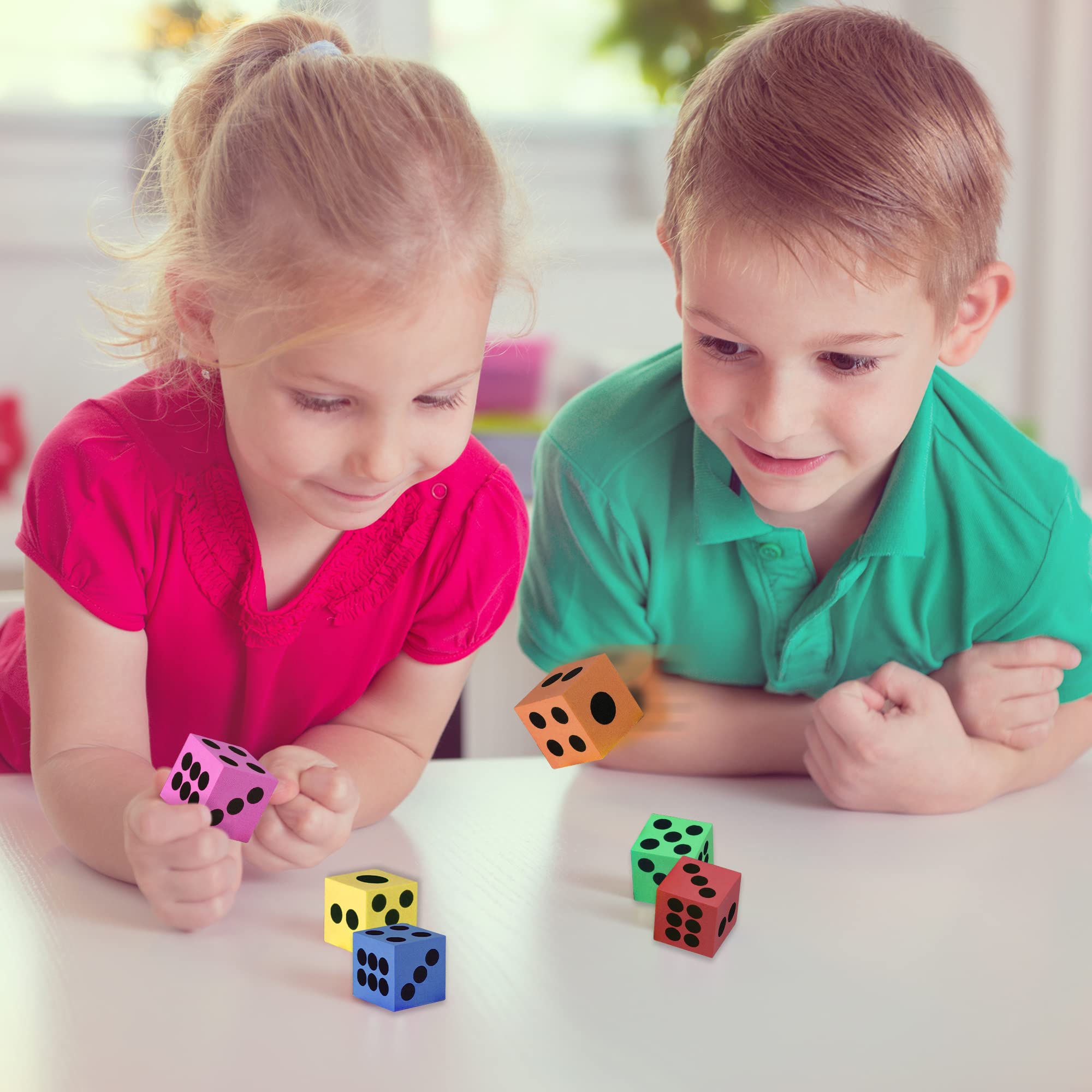 Foto 6 pulgar | Juego De Dados De Espuma Artcreativity Colored De 3,8 Cm, Paquete De 24 Niños - Venta Internacional.