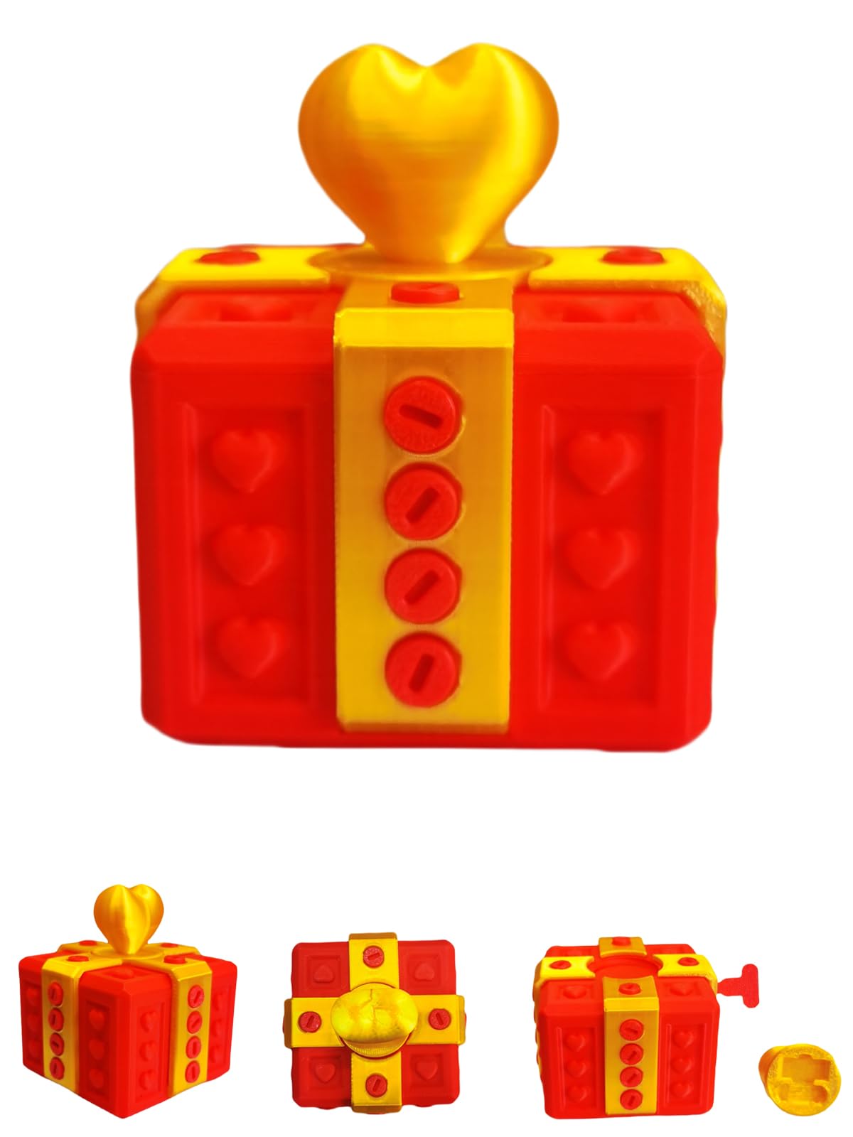 Caja De Regalo Molesta Y Divertida, Con Forma De Corazón, Rompecabezas, Bromas, Roja - Venta Internacional.
