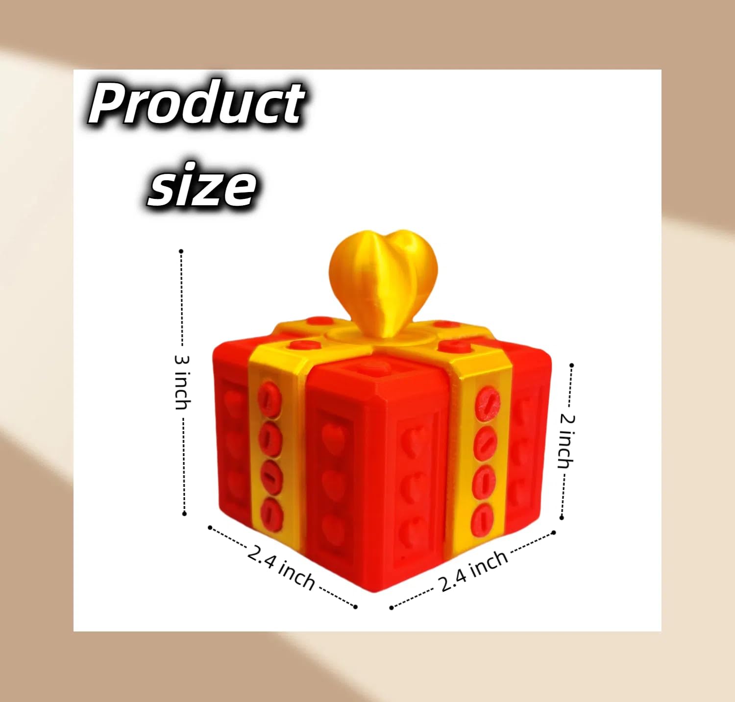 Foto 7 pulgar | Caja De Regalo Molesta Y Divertida, Con Forma De Corazón, Rompecabezas, Bromas, Roja - Venta Internacional.