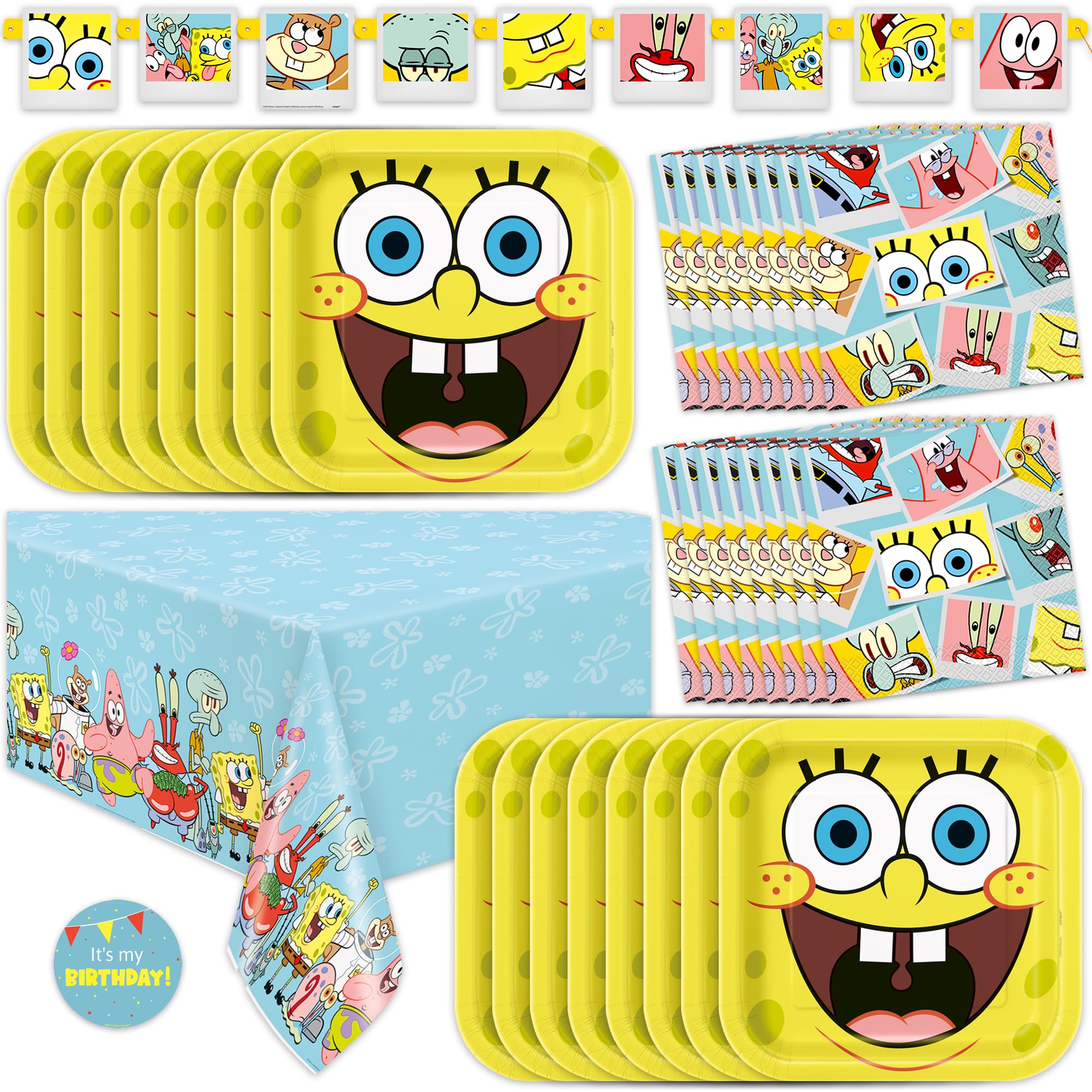Foto 2 pulgar | Decoraciones Para Fiestas De Cumpleaños De Bob Esponja Con Licencia Oficial - Venta Internacional.