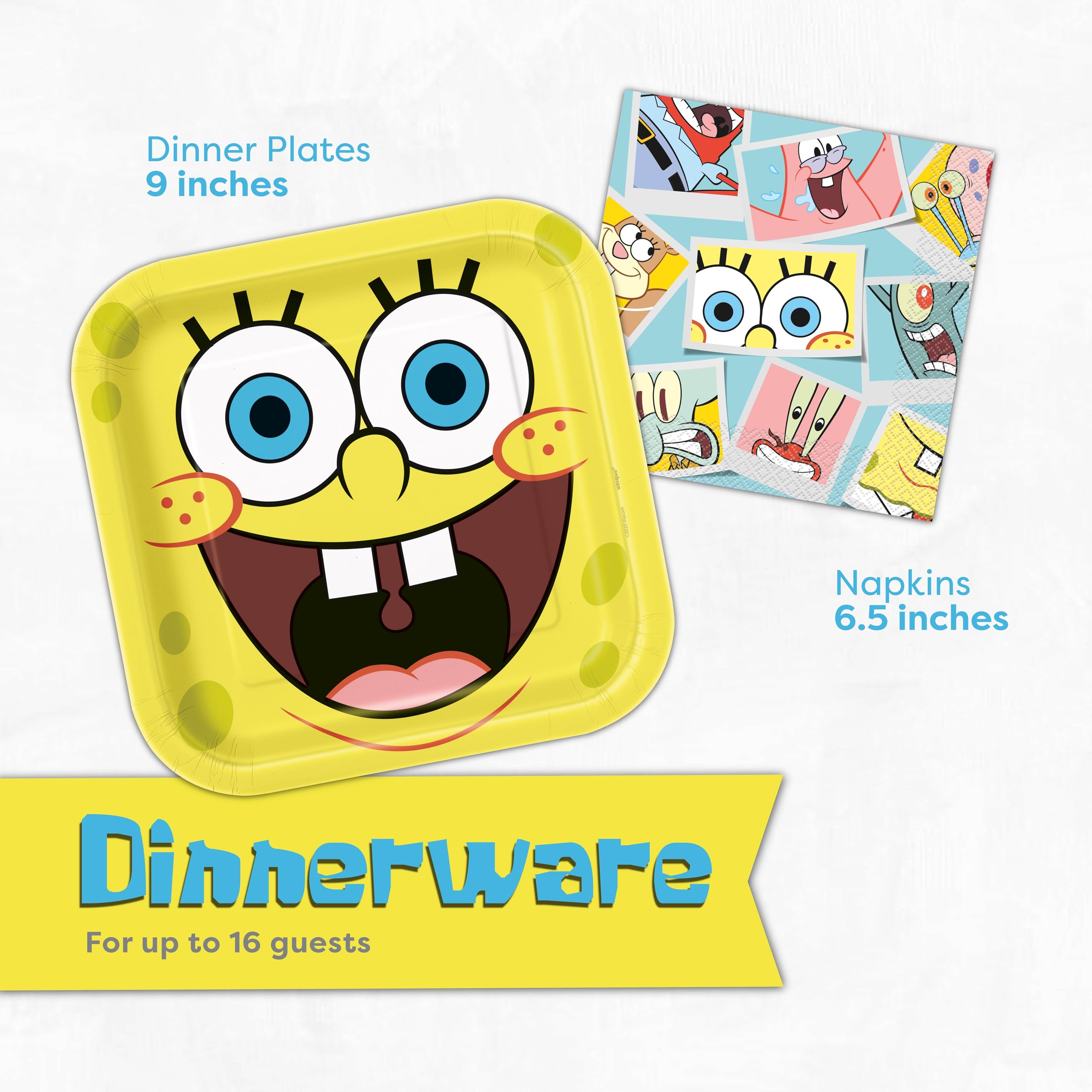 Foto 5 pulgar | Decoraciones Para Fiestas De Cumpleaños De Bob Esponja Con Licencia Oficial - Venta Internacional.