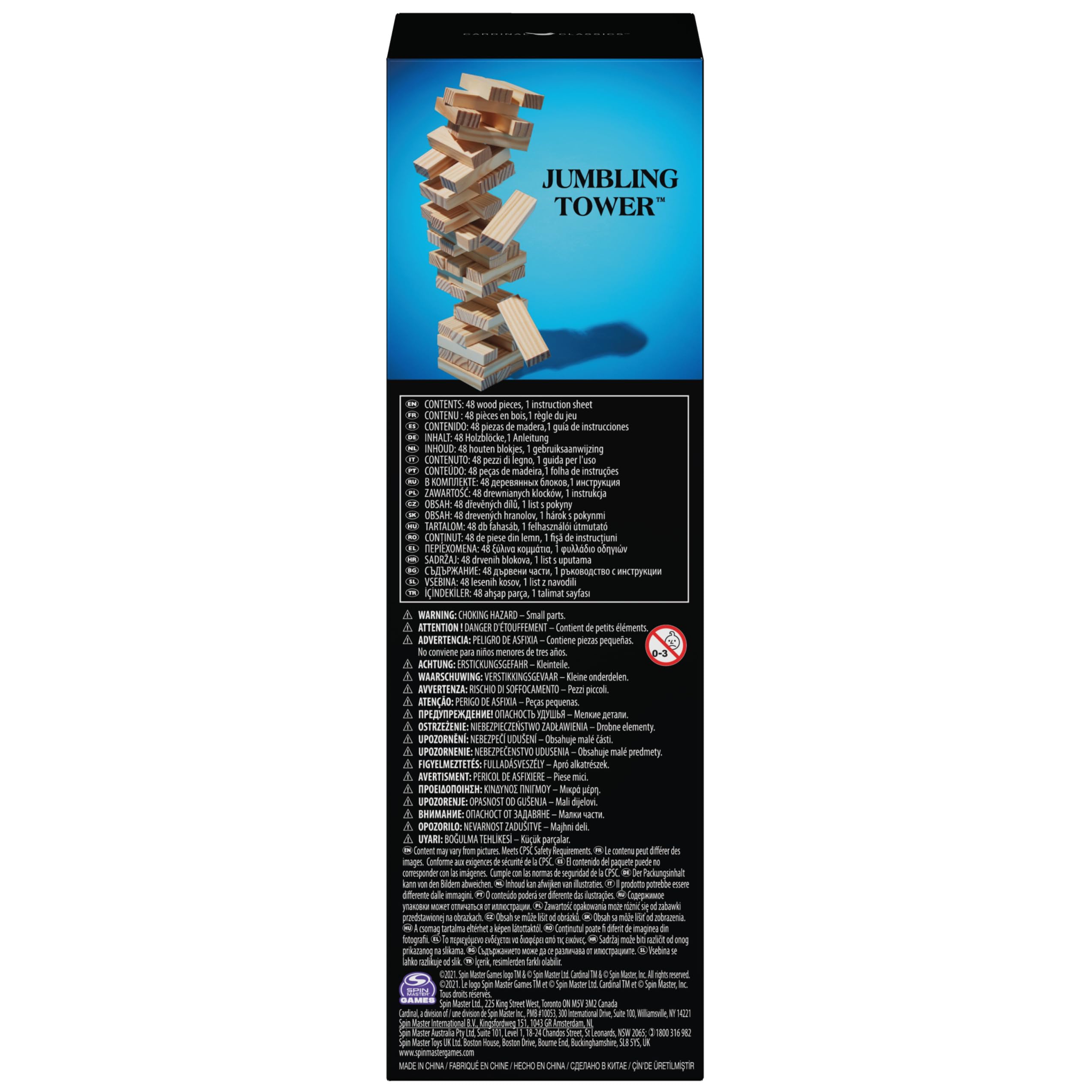 Foto 7 pulgar | Juego De Mesa Spin Master Games Classic Wood Tumbling Tower - Venta Internacional.