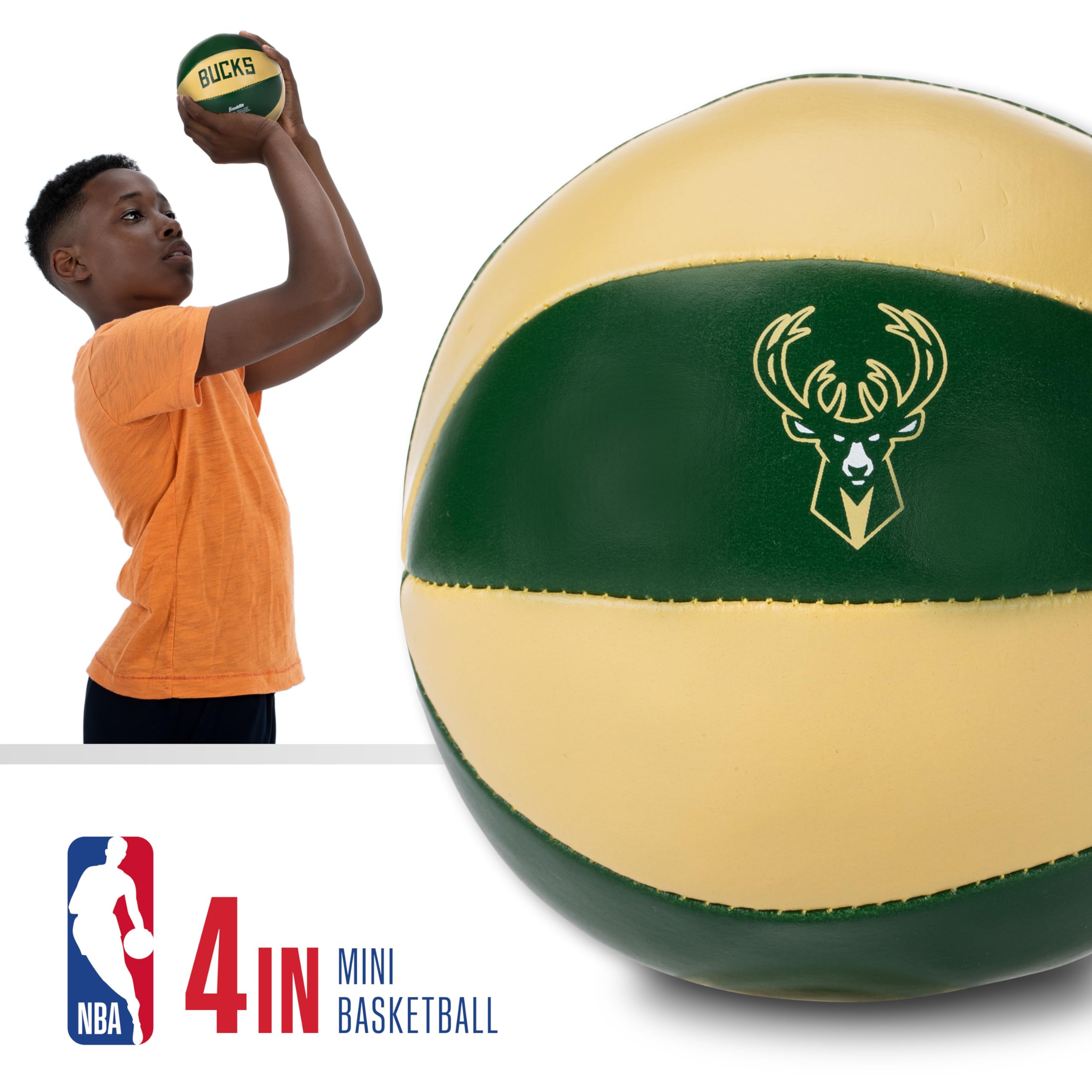 Foto 4 pulgar | Balones De Baloncesto De Juguete Franklin Sports Nba Milwaukee Bucks, Paquete De 2 - Venta Internacional.