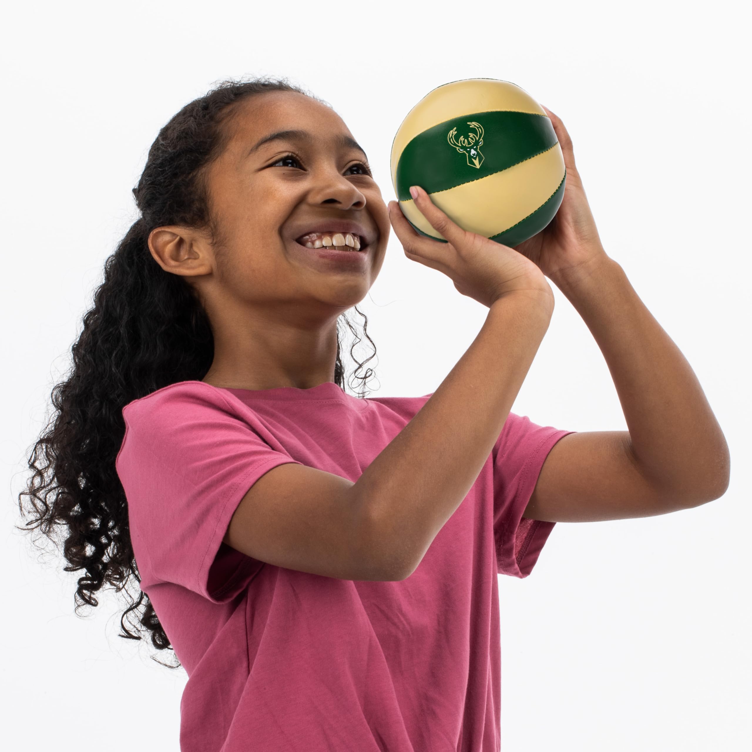 Foto 7 | Balones De Baloncesto De Juguete Franklin Sports Nba Milwaukee Bucks, Paquete De 2 - Venta Internacional.